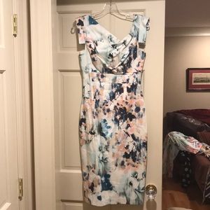 Floral Off the Shoulder Cocktail Dress